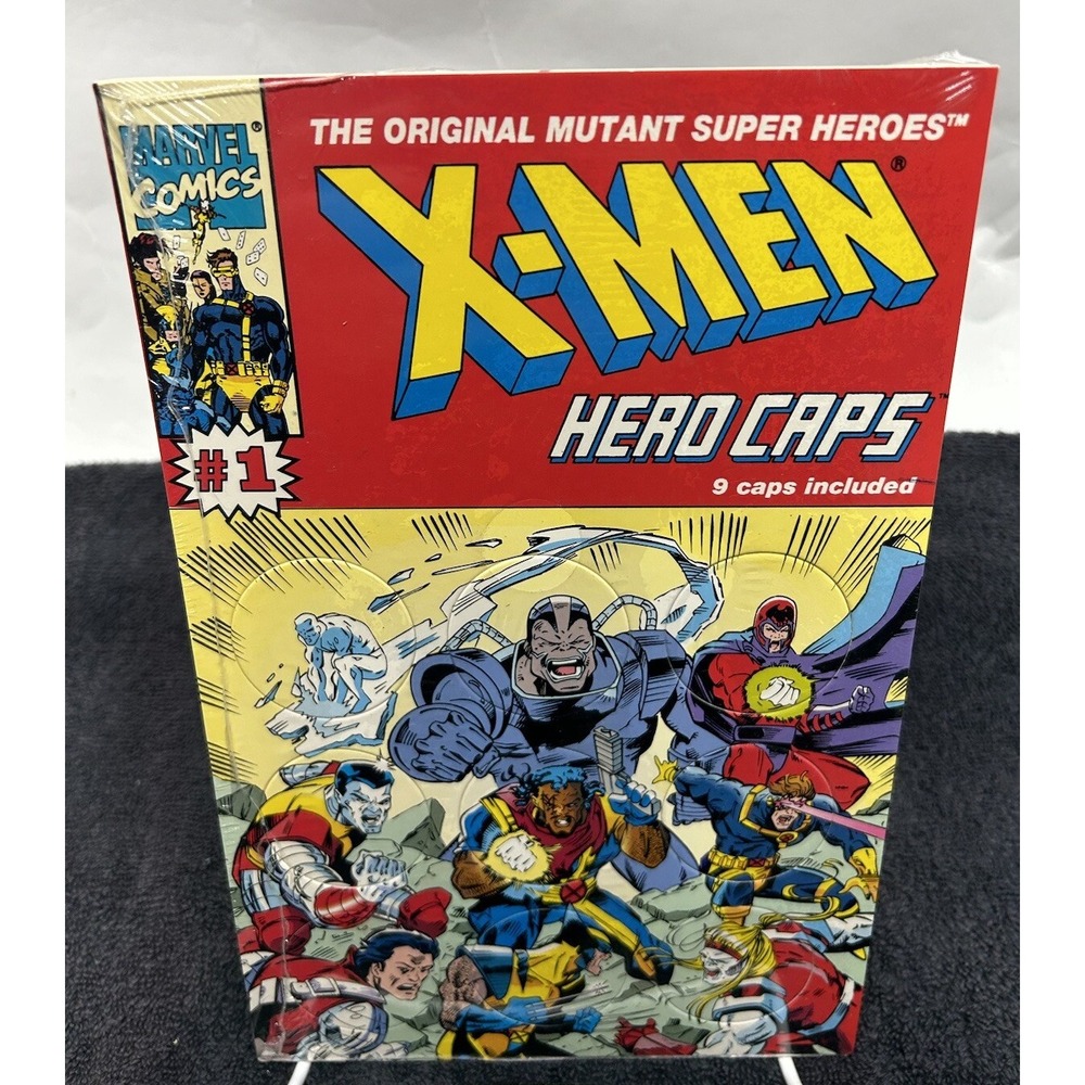 Marvel Hero Caps 1993 X-men Sealed 9 Caps Set New
